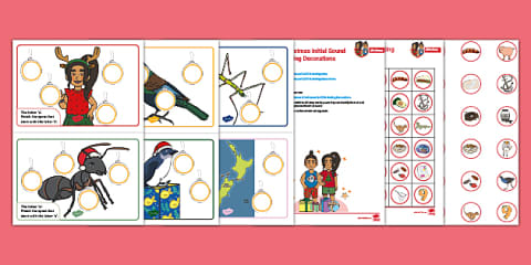 Twinkl Phonics - Christmas Initial Sound SATPIN Sorting Activity