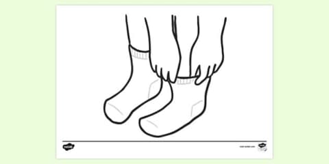 Odd Sock Colouring Bookmarks