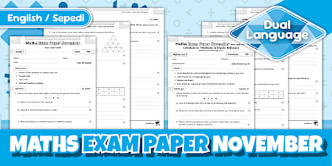 Grade 7 Maths Term 4 Exam Papers-Sepedi/English