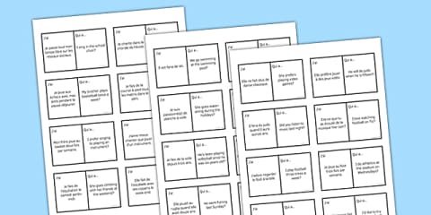 Hobbies Matching Cards French