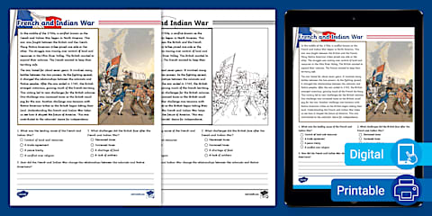 Fifth Grade Plymouth Colony Reading Comprehension Worksheet