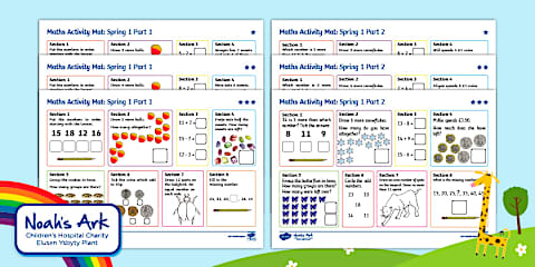 Spring 1 Math Activity Mat 3 Maths Mats Activity Pack: PS1/2 – Spring Term 2