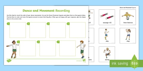 Dance Routine Task Cards Create a Dance Routine Snap Cards