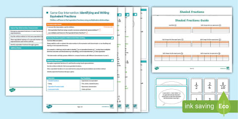 Year 5 Maths Same-Day Intervention Plan: Finding Non-Unit Fractions of ...