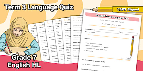 Grade 7 English FAL - Lesson Plan - Term 3 (CAPS Aligned)