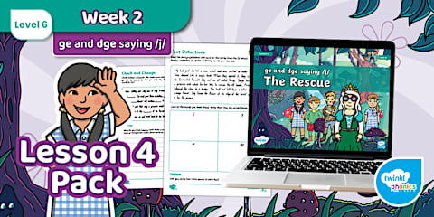 Twinkl Phonics 'dge' and 'ge' saying /j/ - Level 6 Week 2 Lesson 2 ...