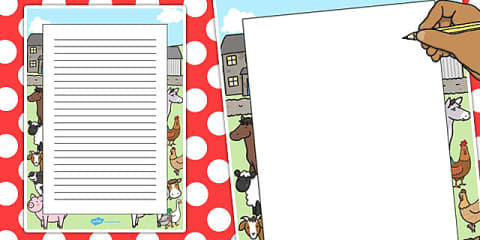 Editable Farm Page Borders Pack