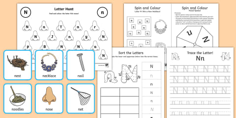 Initial Sound I Spy Activity: Letter n