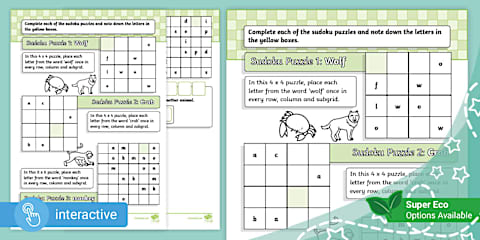 Roman Numerals 4 x 4 Grid Sudoku Puzzles