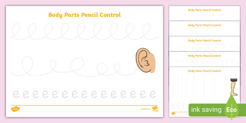 Body Patterns Activity All About Me Pattern Tracing Activity: My Body