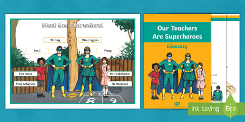 Our Teachers Are Superheroes Character Profile Differentiated Worksheet