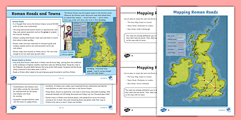 Roman Map of the British Isles Colouring Sheet
