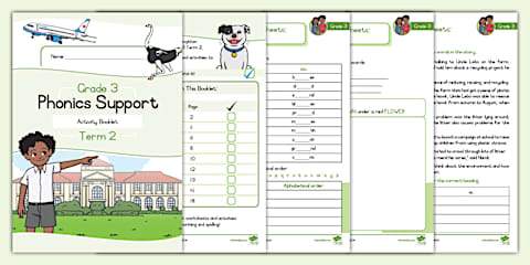 Grade 3 Phonics - Term 2 - Termly Assessment - Activity Pack (CAPS Aligned)