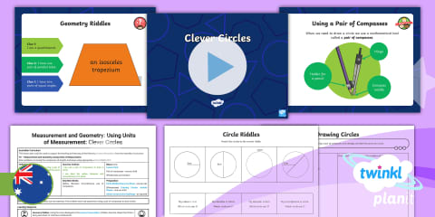 Parts of a Circle Differentiated Worksheet for 6th-8th Grade