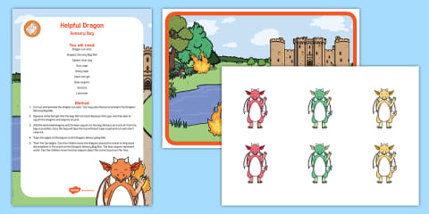 Sensory Dragon Colour Matching Busy Bag Prompt Card and Resource Pack
