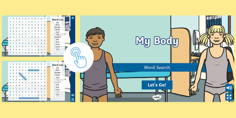 Parts of the Body Interactive Word Search