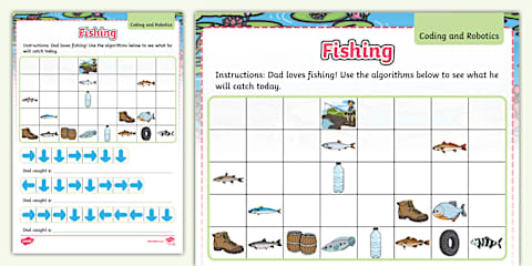 Grade 2 - Robotics and Coding - Term 3 - Coding Worksheet: At the Pool ...