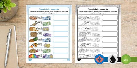French Canadian Check Canadian Money Check Your Change Under $10 Activity French