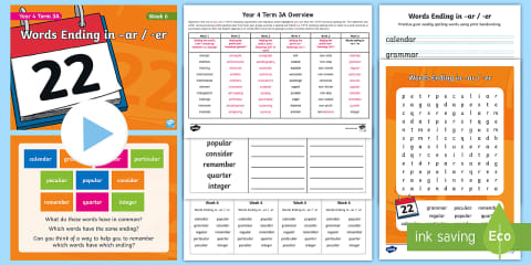 Year 3 Term 3A Week 6 Spelling Pack