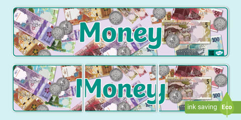 Qatari Money Word Mat