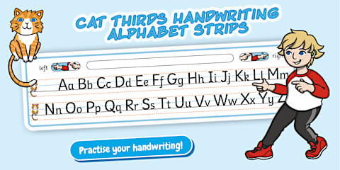 Cat Thirds Handwriting Lines