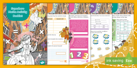 KS2 Superhero-Themed Maths Activity Booklet (Ages 7 - 9)