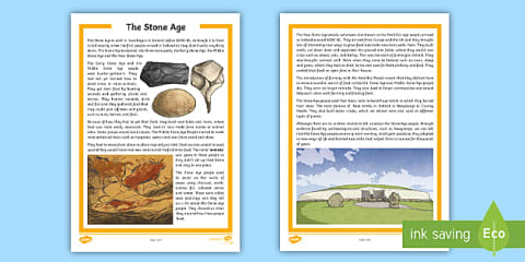 The Stone Age Non-Chronological Report Template