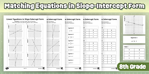Eighth Grade Graphing Linear Equations Worksheet