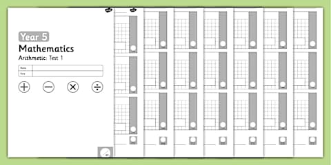 Year 5 Maths Test Reasoning Pack and Analysis Grid Set 1