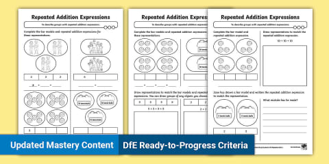 Year 1 Diving into Mastery: Step 5 Add Equal Groups Activity Cards