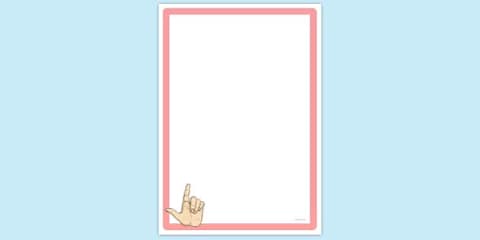 Simple Blank Fingers Clicking Page Border