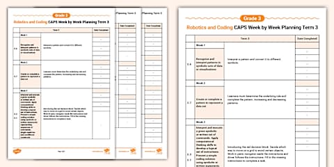 Teacher Grade 3 Robotics and Coding -Term 1 - Guide: Planning (CAPS ...