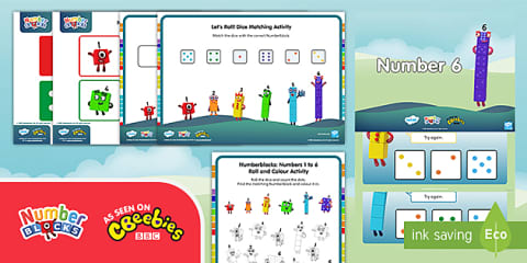 numberblocks-numbers-1-to-6-dice-matching-worksheet