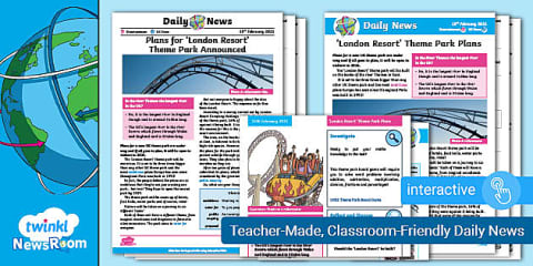 KS2 Theme Park Word Search