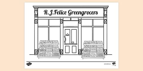 Colouring In Shop Counter Shop Colouring Sheet