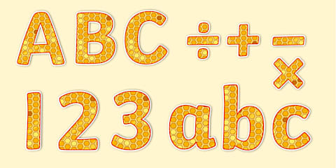 Patterns For Display Lettering Beehive pattern Display Lettering