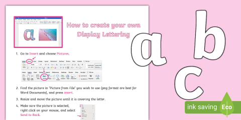 Bubble Writing Blank Display Lettering