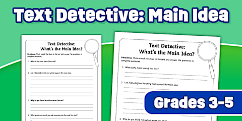 Multi-paragraph Main Idea Graphic Organizer