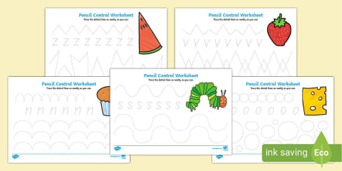 Caterpillar Fingerprint Counting Worksheet