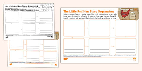 The Little Red Hen Writing Mat