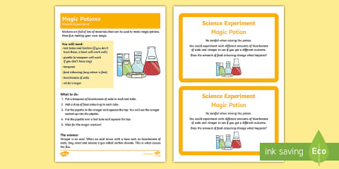 Bubbling Magic Potions Science Experiment and Prompt Card Pack