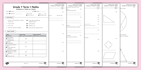 Grade 7 Maths - Term 1 - Assessment - IsiXhosa/English (Caps Aligned)