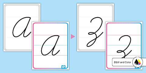 Canadian Cursive Alphabet Letters Display Posters