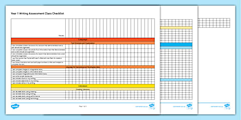 Victorian Curriculum F-6 Writing Checklist Pack