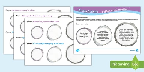 How Big Is This Problem? Pebble, Rock, Boulder Problem-Solving Poster