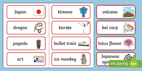My Japanese Vocabulary Picture Dictionary Clothing Flashcards