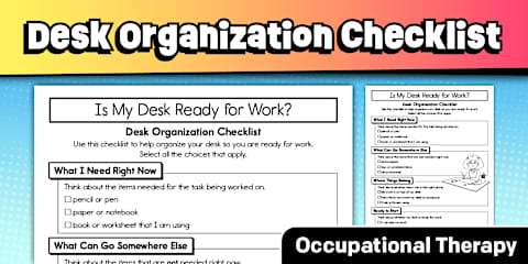 Attention Check-in Hand Visual for Executive Function in Occupational ...