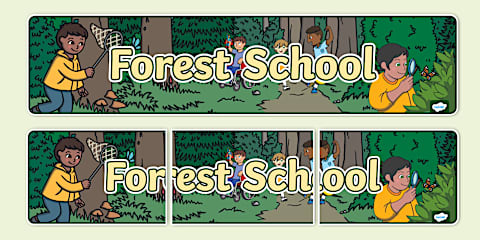 Forest Learning Display Botanical-Themed Forest School Learning Display Poster