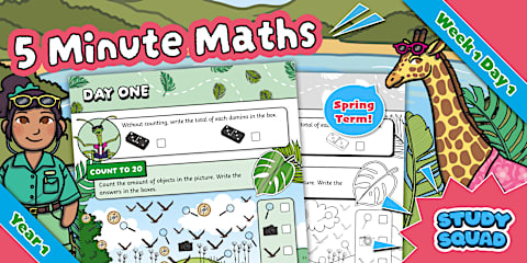 Study Squad 5 Minute Maths - Year 1 Spring - Week 1 Day 2