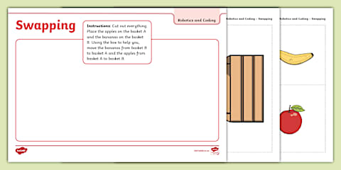 Grade R Coding and Robotics - Coding Worksheet: Tangram Algorithm